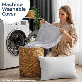 Utopia Bedding king pillow in bed ready for side, back, or stomach sleeping