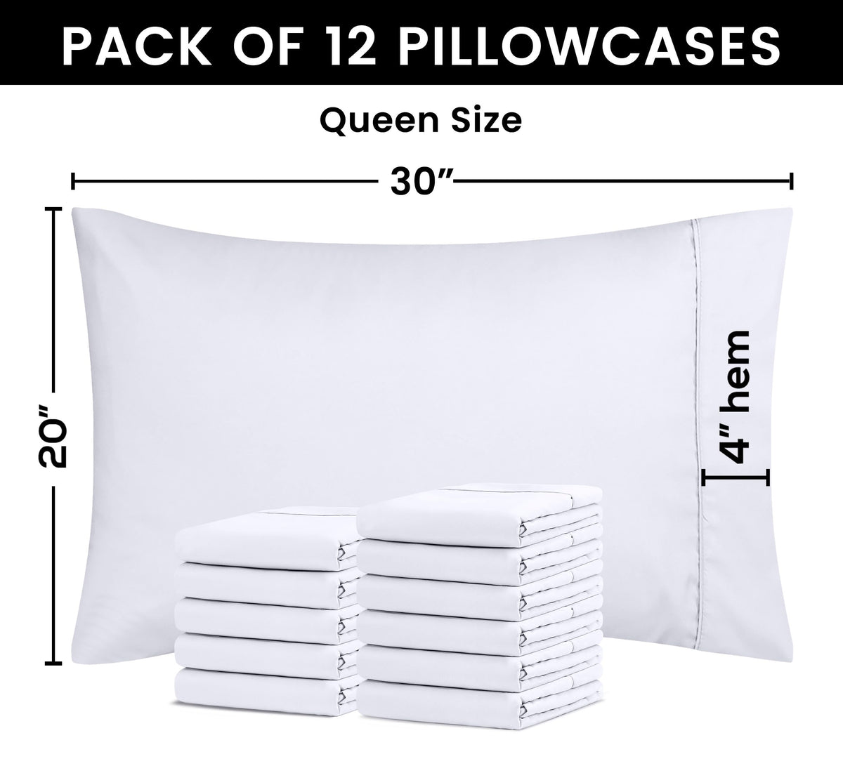 Utopia Bedding shrinkage and fade resistant pillowcase for lasting color.