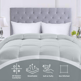 Utopia Bedding comforter with siliconized fiber fill offers cozy softness.