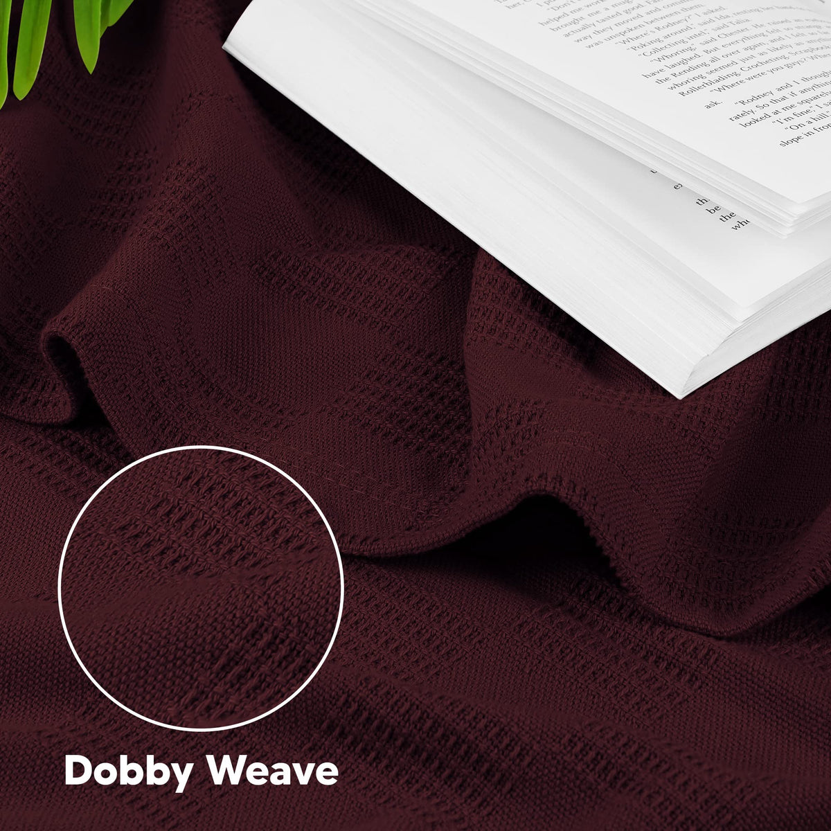 Utopia Bedding breathable cotton blanket on bed demonstrates lightweight comfort