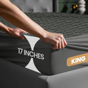Utopia Bedding soft-knit fabric delivers breathable comfort for nightly protection.