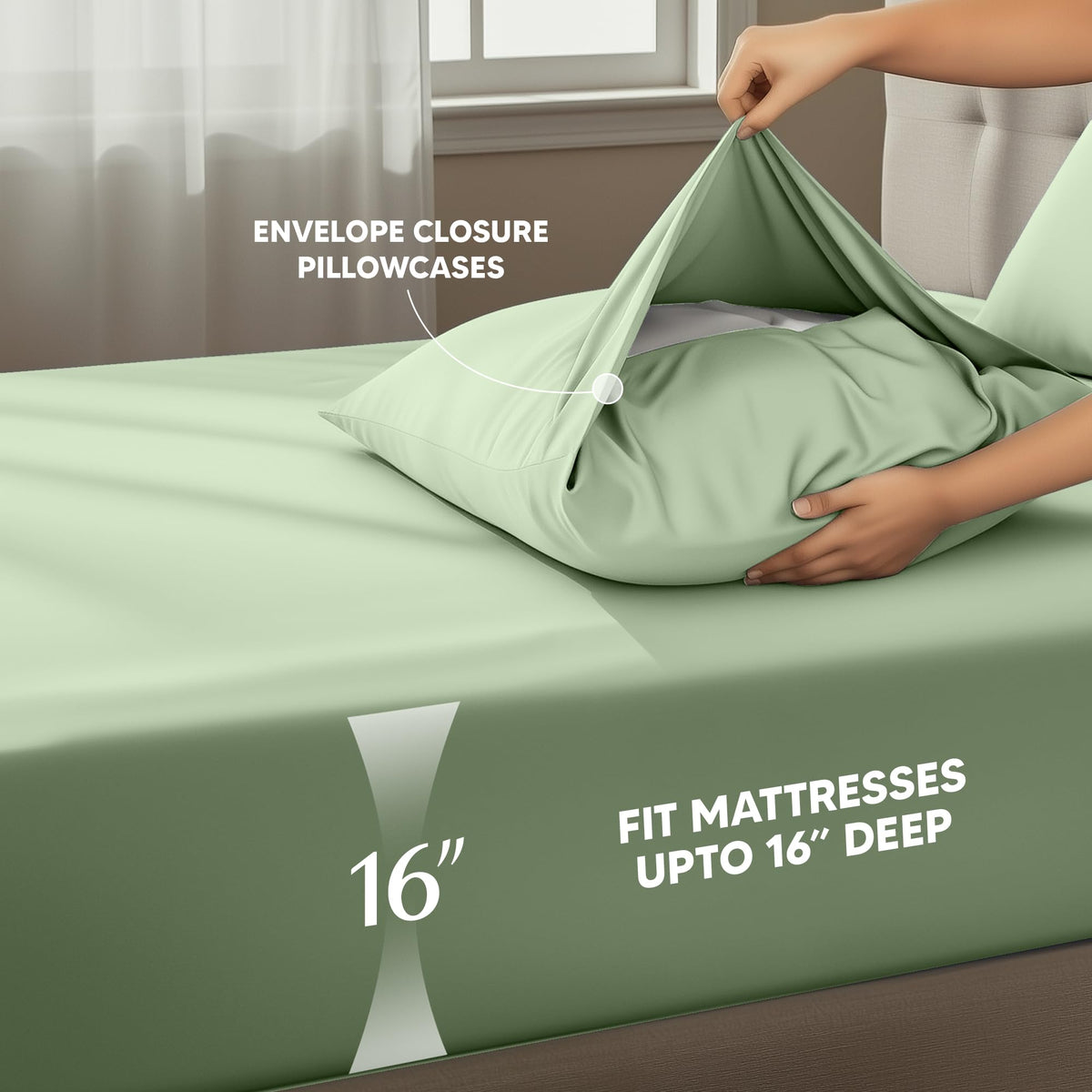Close-up of Utopia Bedding microfiber texture highlighting silky, breathable feel