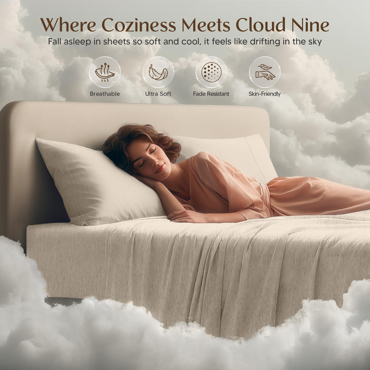 Utopia Bedding soft microfiber sheets provide breathable comfort for restful nights.