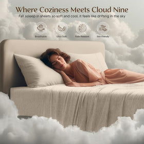 Utopia Bedding soft microfiber sheets provide breathable comfort for restful nights.