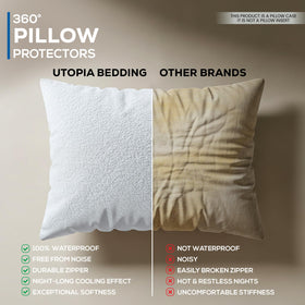 Utopia Bedding soft, noiseless cover preserves pillow feel without crinkles