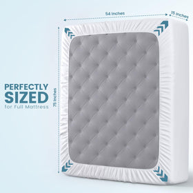 Utopia Bedding soft terry fabric mattress cover delivering breathable comfort at night