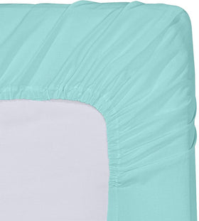 Utopia Bedding spa blue bed setup showing calm, coordinated bedroom styling
