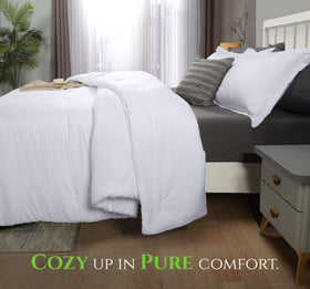 Utopia Bedding stitching detail photo emphasizes reinforced seams for durability.