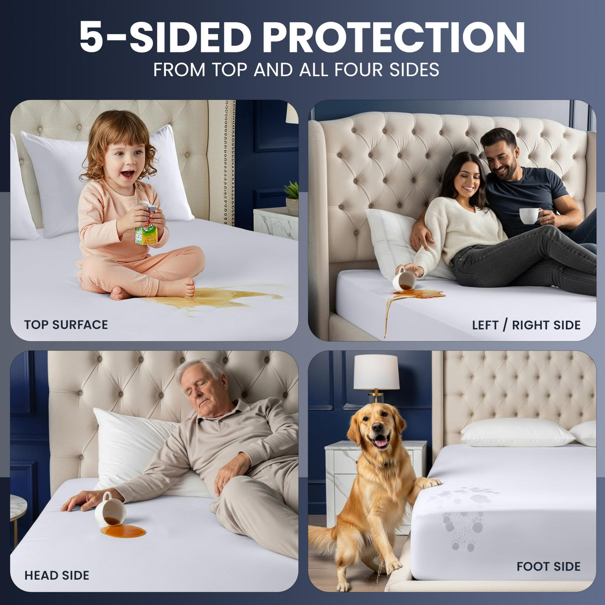 Utopia Bedding stretch-pocket design keeps a secure king fit