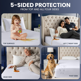 Utopia Bedding stretch-pocket design keeps a secure king fit