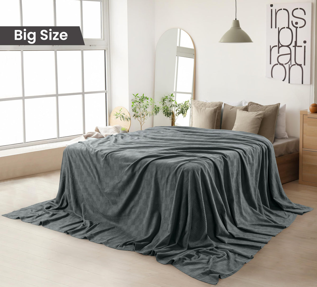 Utopia Bedding thermal blanket dobby weave pattern highlights premium cotton