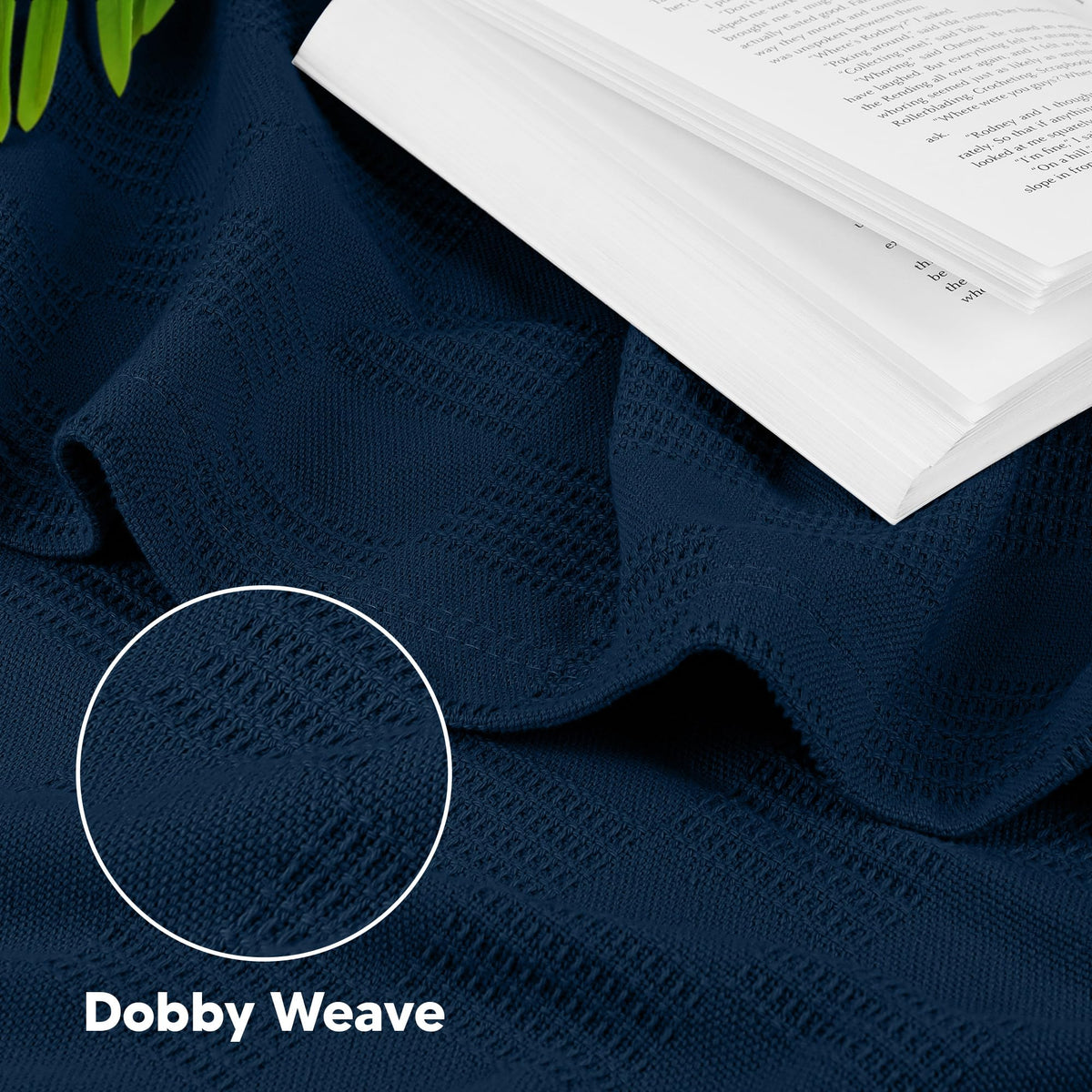 Utopia Bedding blanket close-up shows dobby weave texture and softness
