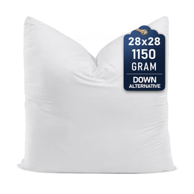 Utopia Bedding throw pillow 28x28 white front view enhances cozy living room decor
