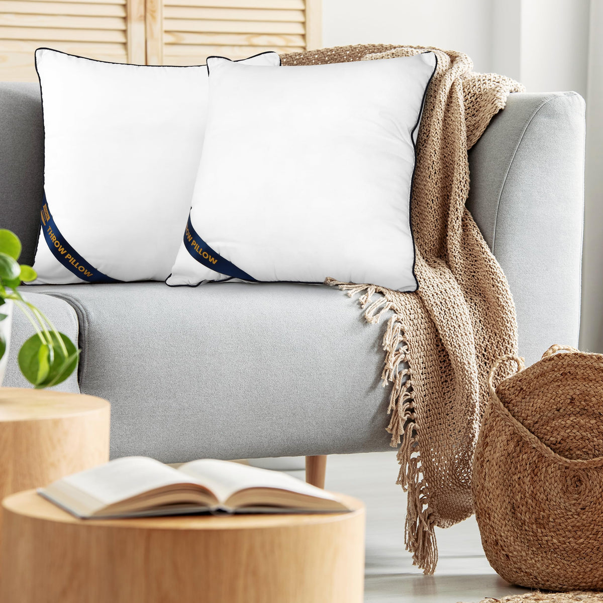 Utopia Bedding 28x28 insert boosts bedroom decor with plush cushion feel