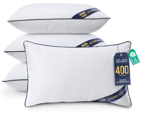Utopia Bedding throw pillow inserts 12x20 pack4 white, breathable and supportive for cushions.