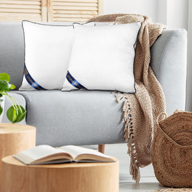 Utopia Bedding inserts on bed, adding plush relaxation to evenings.