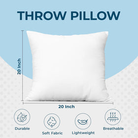 Close-up of durable stitching on Utopia Bedding 20x20 throw pillows.