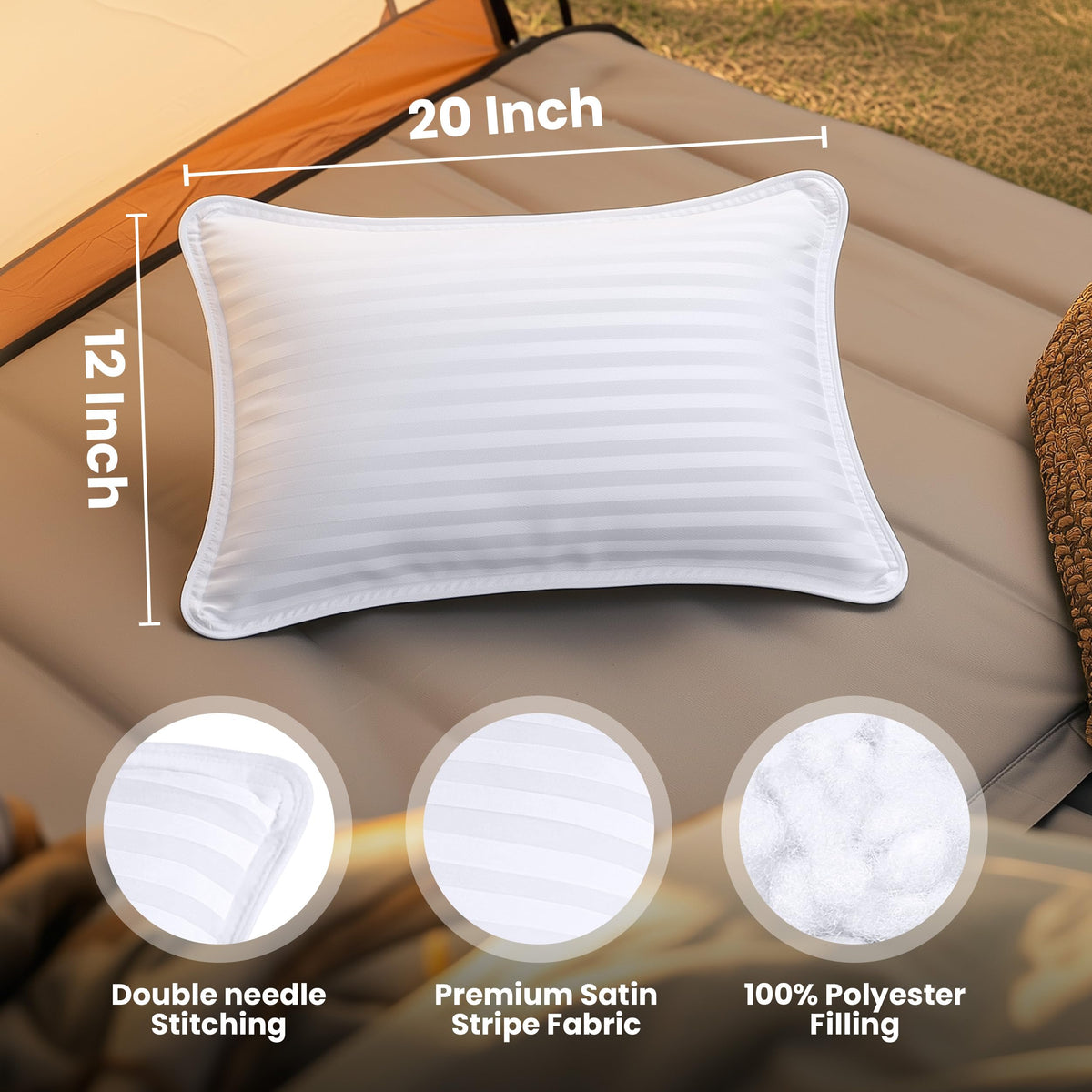 Utopia Bedding neck support travel pillow during car rides for relaxed seating.