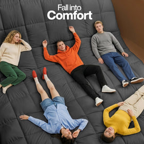 Utopia Bedding Twin Comforter box-stitch pattern highlights durable construction.