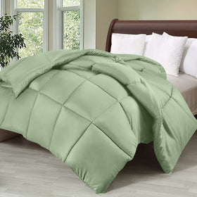 Utopia Bedding twin comforter with box stitch keeps fill evenly distributed.