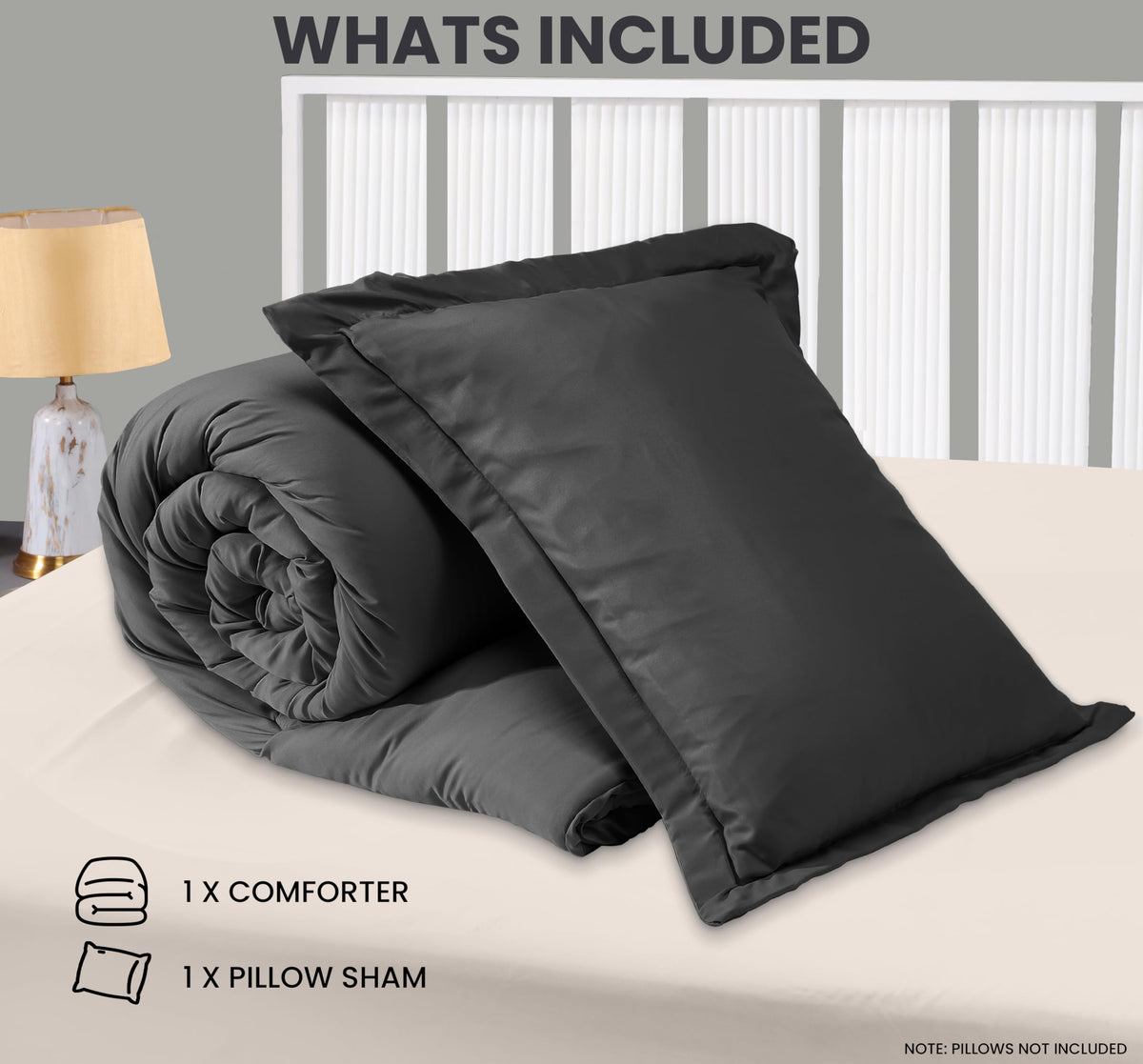 Utopia Bedding twin set displayed folded on bed for quick styling