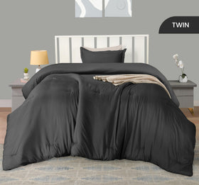 Utopia Bedding comforter grey stitching highlight shows durable construction