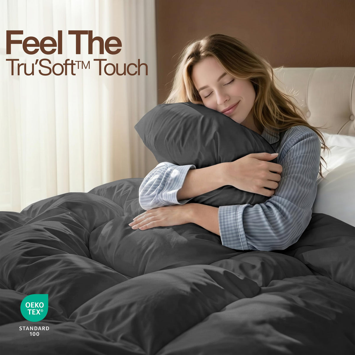 Utopia Bedding Twin Comforter soft down-alternative fill feels lightweight and fluffy.
