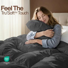 Utopia Bedding Twin Comforter soft down-alternative fill feels lightweight and fluffy.