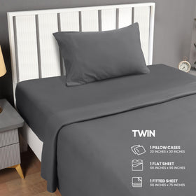 Utopia Bedding twin jersey knit sheet set flat sheet offers soft, stretchy comfort.