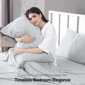 Utopia Bedding twin jersey sheet set demonstrates cozy, stretchy fabric for all-season comfort.