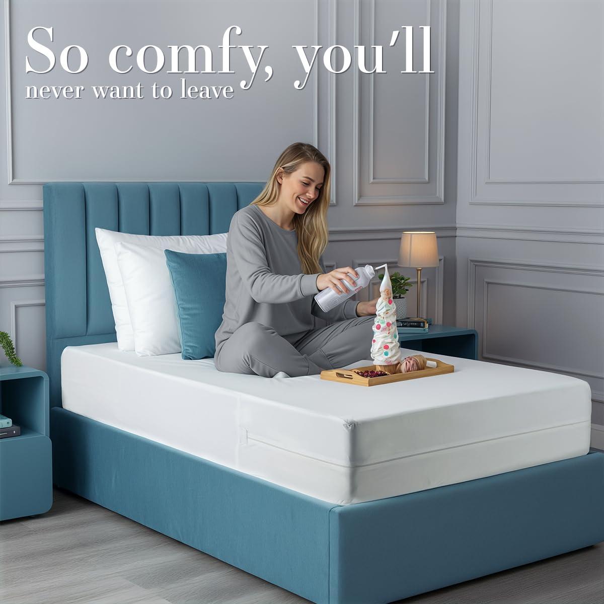 Utopia Bedding twin size protector fits standard 39 x 75 inch mattresses.