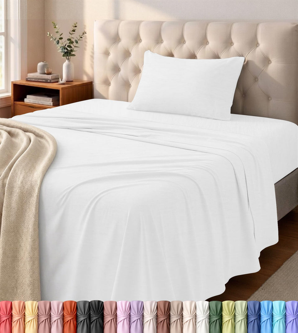 Utopia Bedding twin jersey knit fitted sheet with 15 inch pocket for secure fit