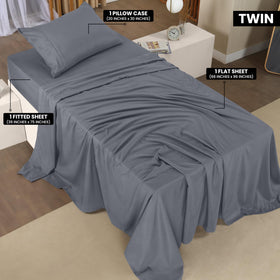 Utopia Bedding twin sheet set fitted sheet demonstrates deep pocket and snug fit.