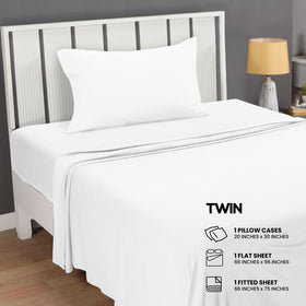 Utopia Bedding twin jersey knit flat sheet covers bed generously for easy styling