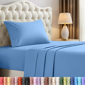 Utopia Bedding twin sheet set flat sheet 66x96 offers soft, cooling sleep surface