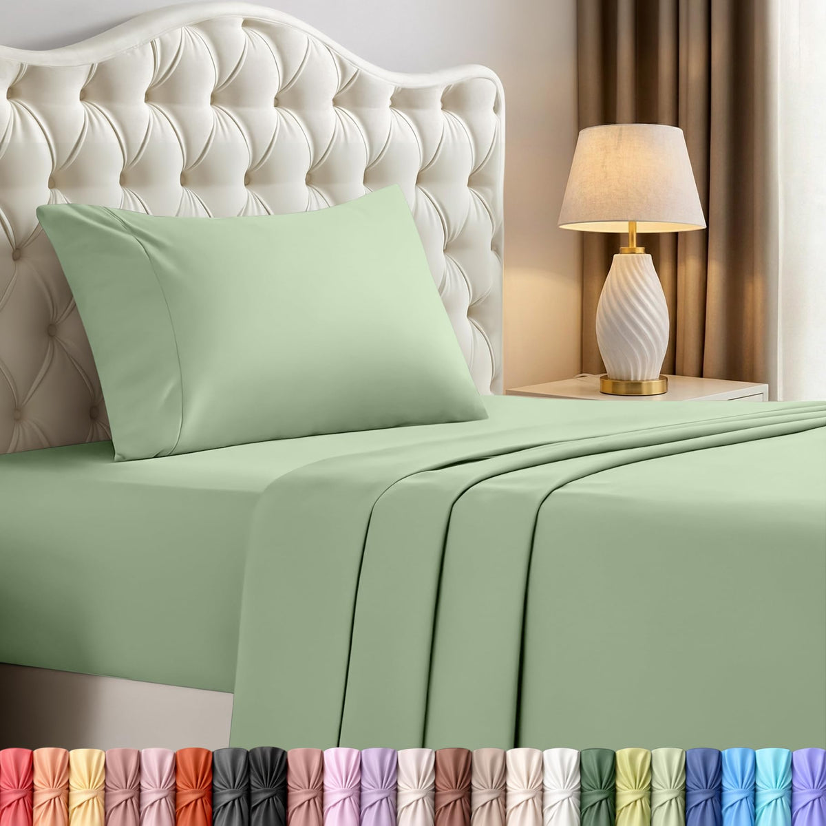 Utopia Bedding twin flat sheet 66x96—soft, breathable comfort.