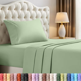 Utopia Bedding twin flat sheet 66x96—soft, breathable comfort.