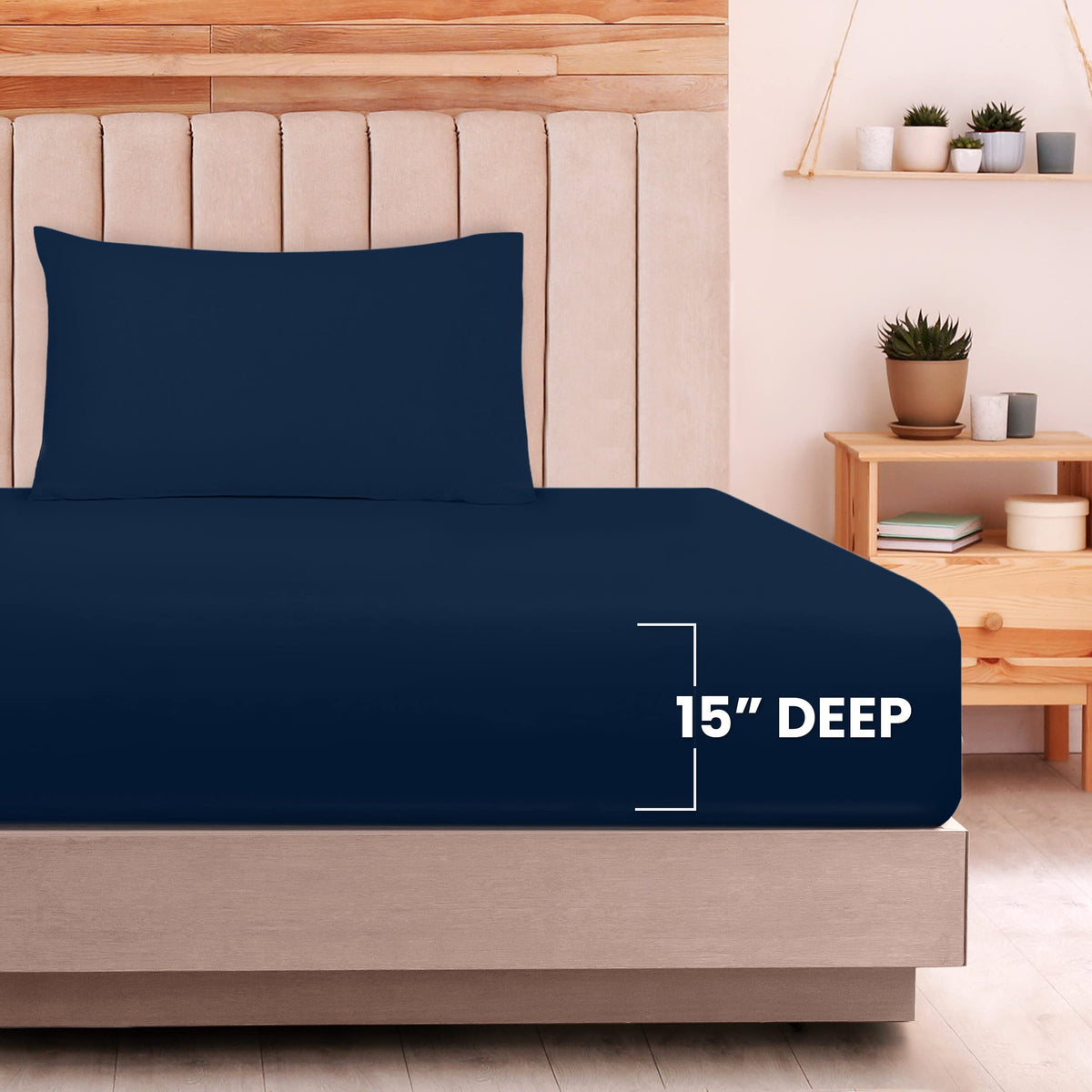 Utopia Bedding flat sheet offers generous coverage for easy layering.