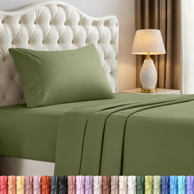 Utopia Bedding Twin Sheet Set flat sheet with soft touch for cozy nights