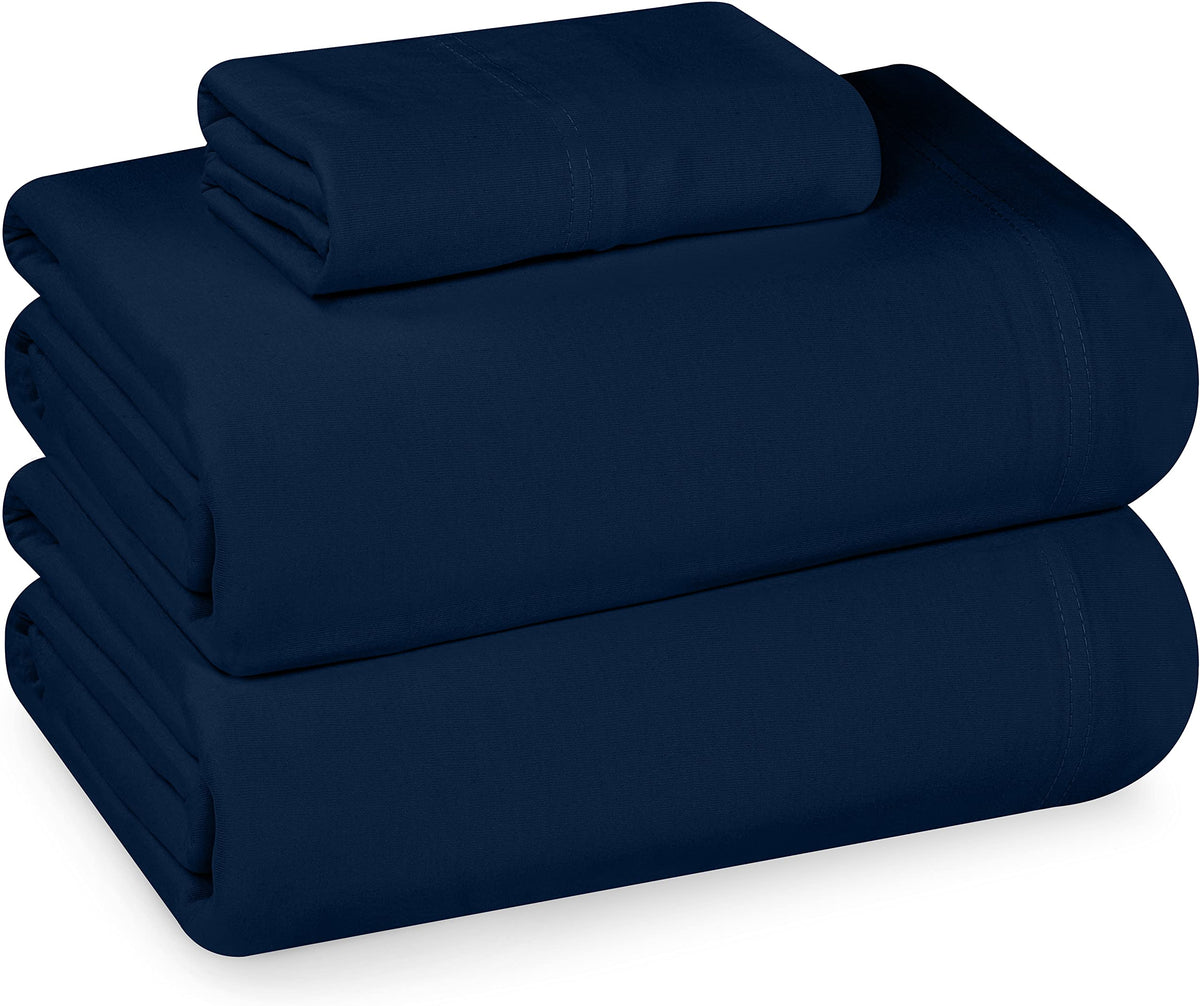 Utopia Bedding twin jersey knit close-up showing soft fabric texture for cozy nights.