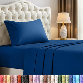 Utopia Bedding twin sheet set overview with soft microfiber finish for everyday comfort.