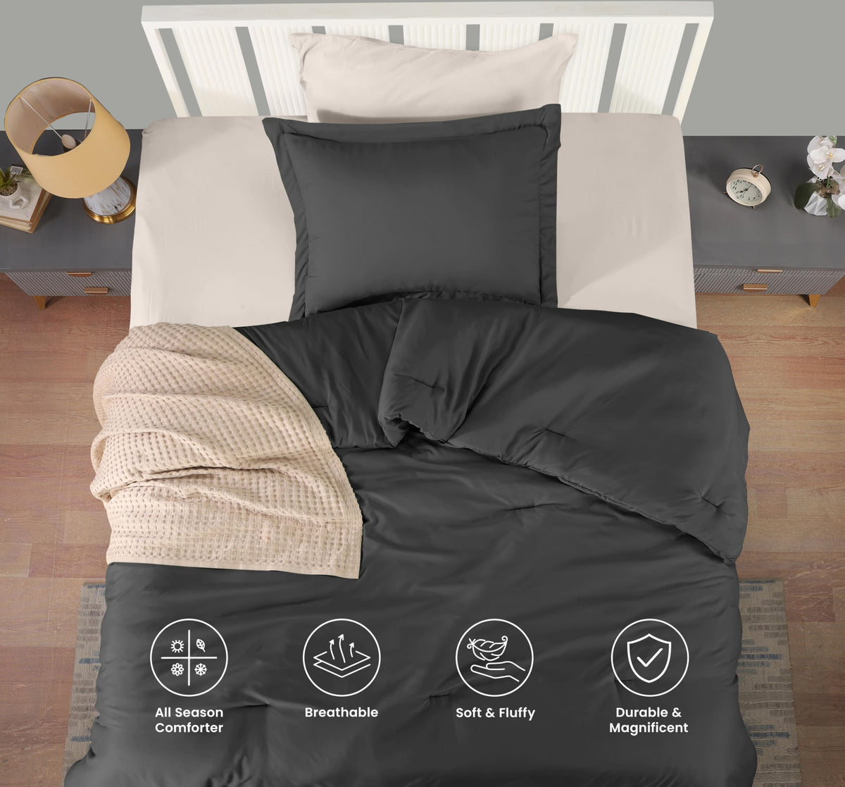 Utopia Bedding brushed microfiber texture feels ultra-soft and breathable