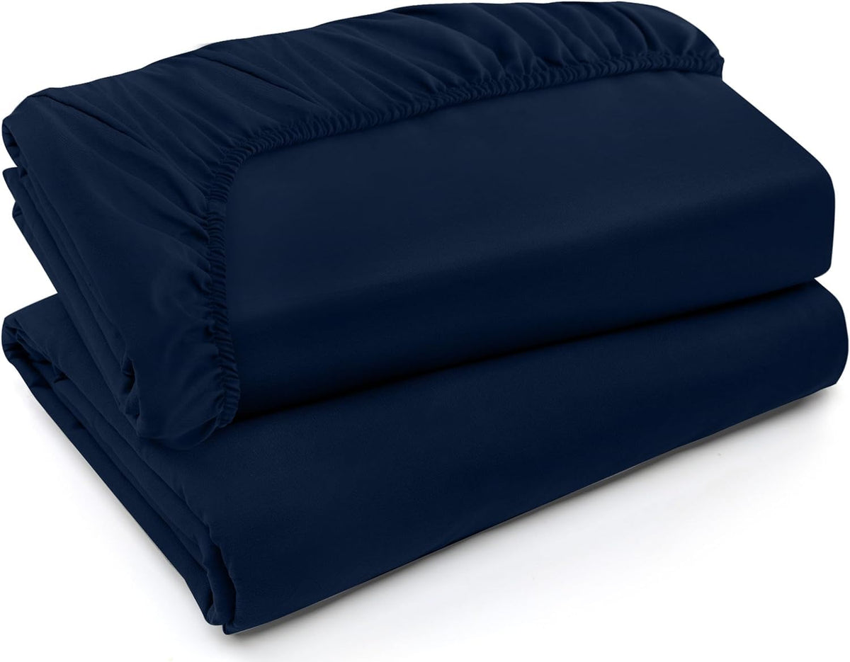Utopia Bedding Twin XL fitted sheet 2-pack with deep pockets keeps oversized mattresses secure.