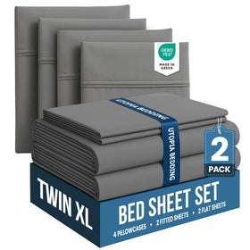 Utopia Bedding Twin XL flat sheet 66x102 for soft, breathable comfort