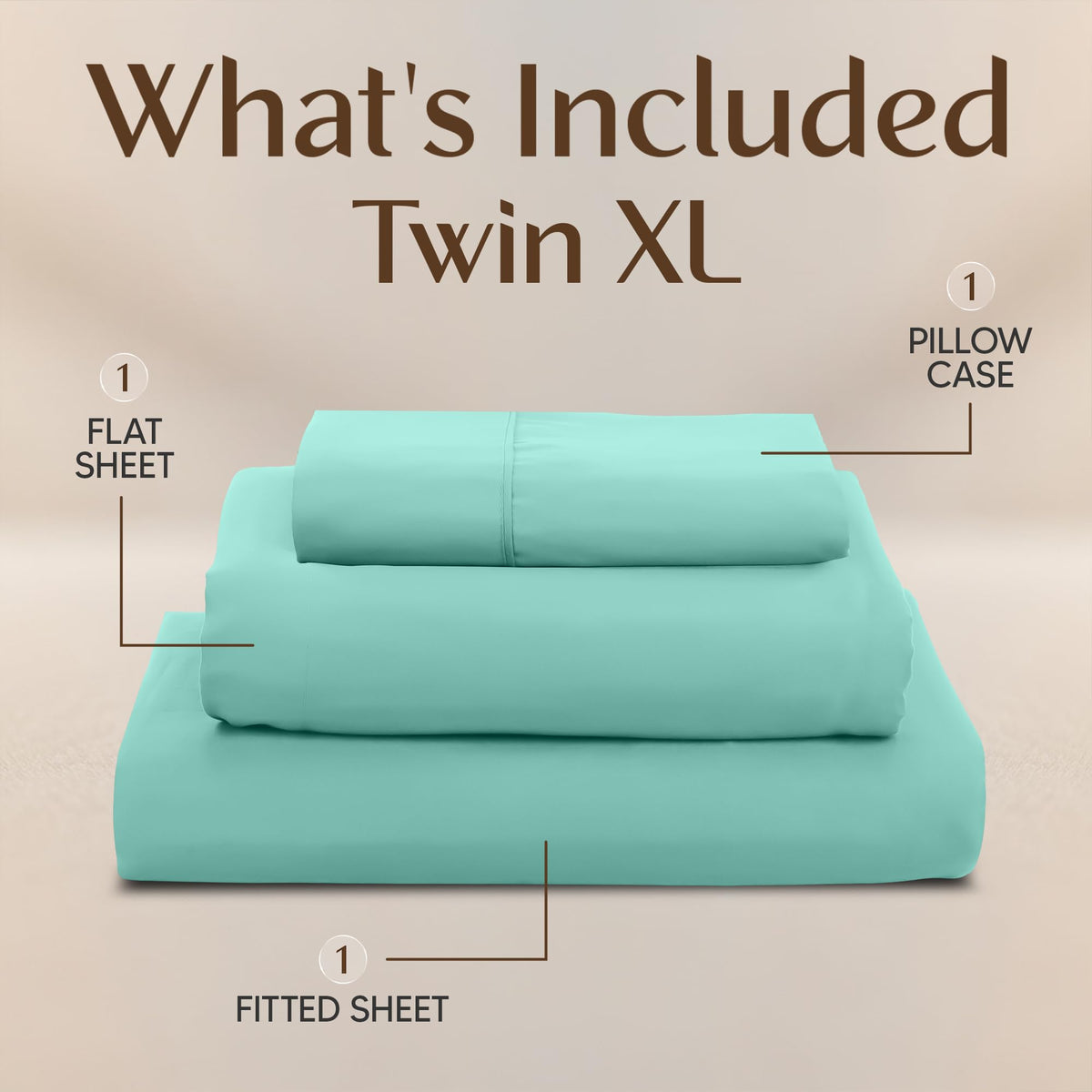 Utopia Bedding Twin XL pillowcases paired with sheets for a complete sleep setup