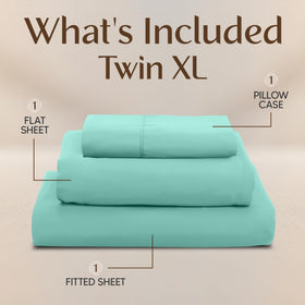 Utopia Bedding Twin XL pillowcases paired with sheets for a complete sleep setup