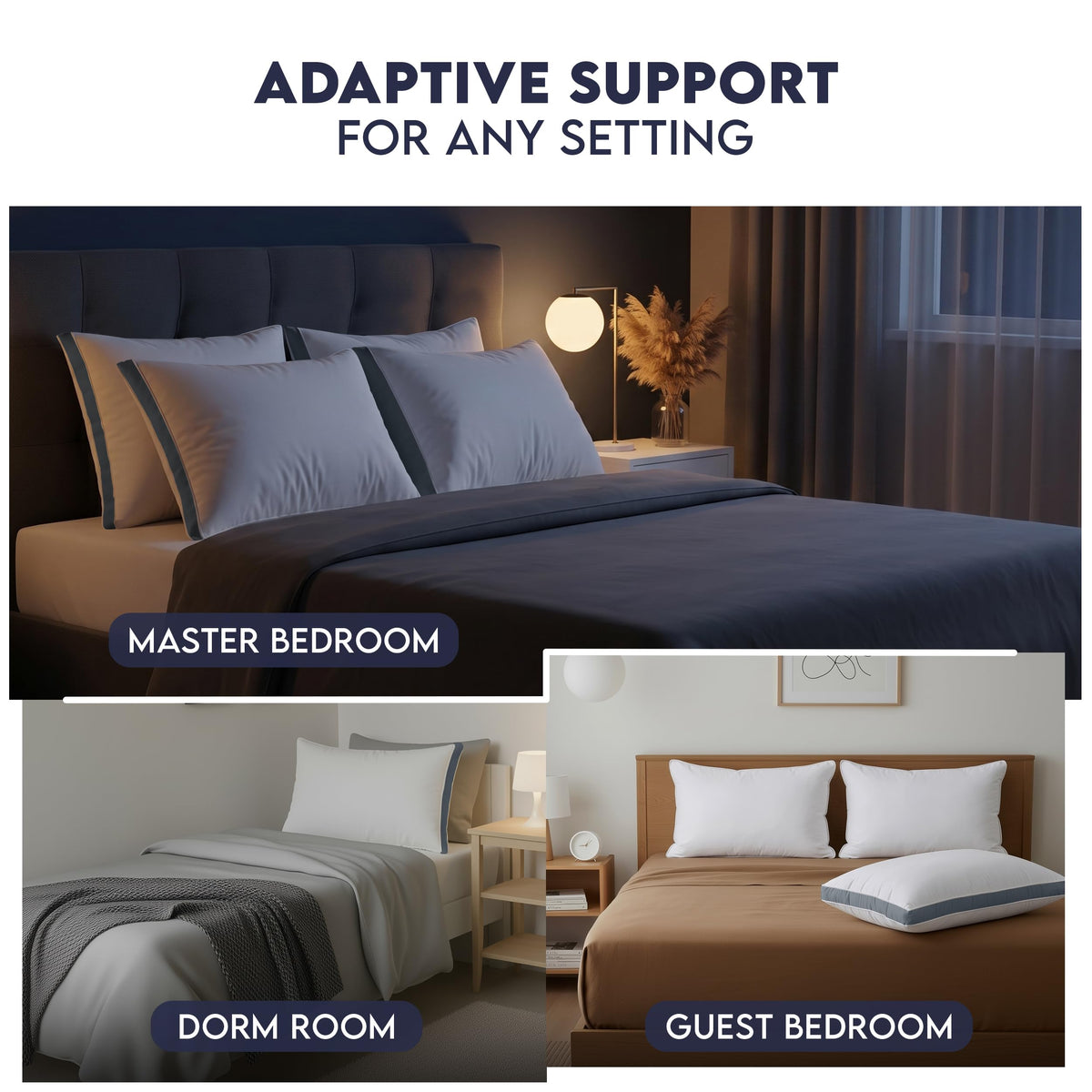 Utopia Bedding two-pillow pack ideal for coordinated comfort