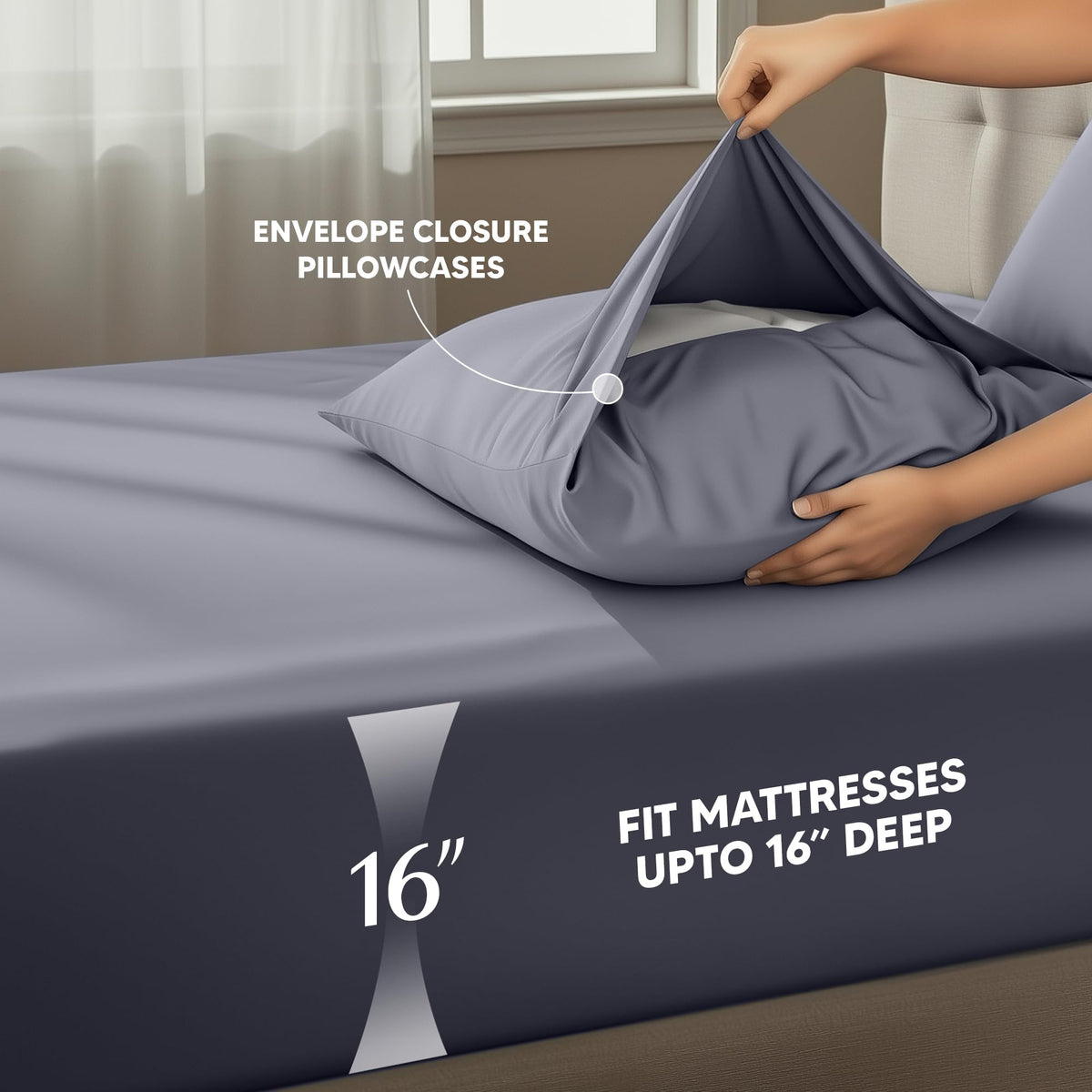 Utopia Bedding two pillowcases protect pillows for overnight comfort
