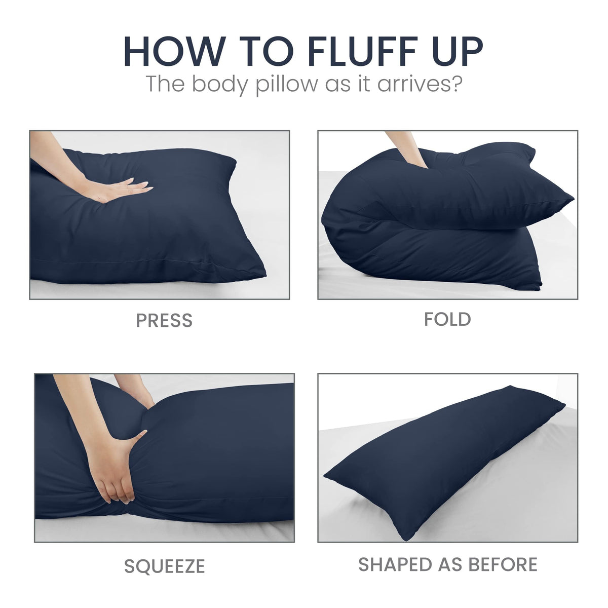 Vacuum-packed packaging protects pillow during shipping.