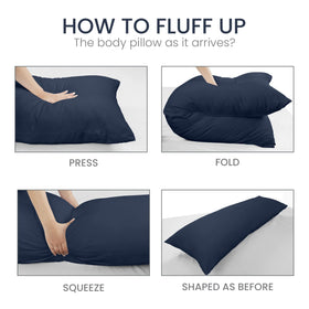 Vacuum-packed packaging protects pillow during shipping.